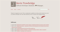 Desktop Screenshot of kevinmtrowbridge.com